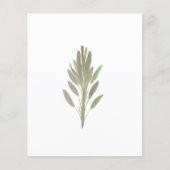 Sage van botanische plant van groenpapier (Voorkant)