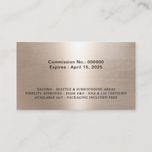 Sage van de mobiele Noteerbare Agent Groen & Goud Visitekaartje (Achterkant)