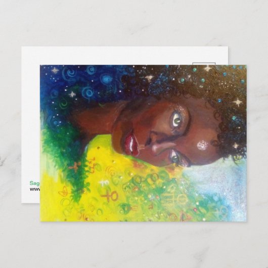 Sage van het Briefkaart Stars-Saraswati (Voorkant / Achterkant)