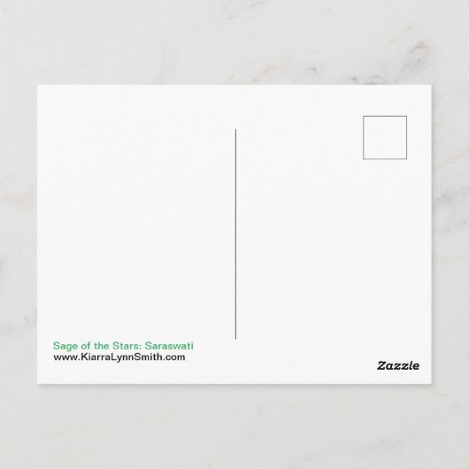 Sage van het Briefkaart Stars-Saraswati (Achterkant)