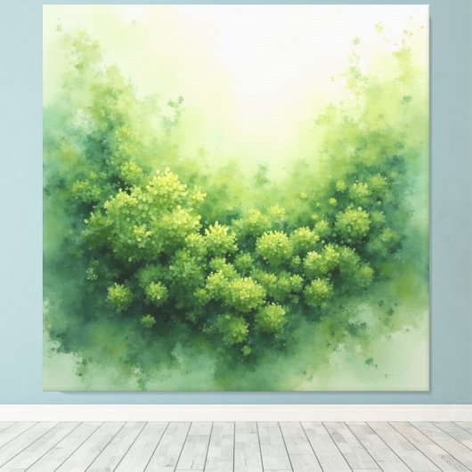 Sage Veil Moss Canvas Afdruk (Insitu (Houten vloer))