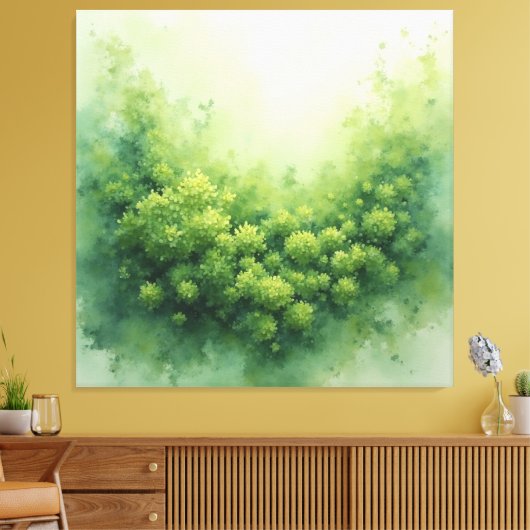 Sage Veil Moss Canvas Afdruk (Insitu (Woonkamer))