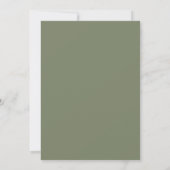 Sage Verdant Flourish Bruiloft Kaart (Achterkant)