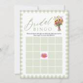 Sage Vers Fris Van De Markt Bruiloftsshower Bingo Kaart (Voorkant)