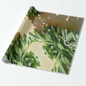 Sage, vers gesneden cadeaupapier (Uitgerold)