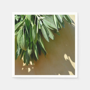 Sage, vers gesneden servet