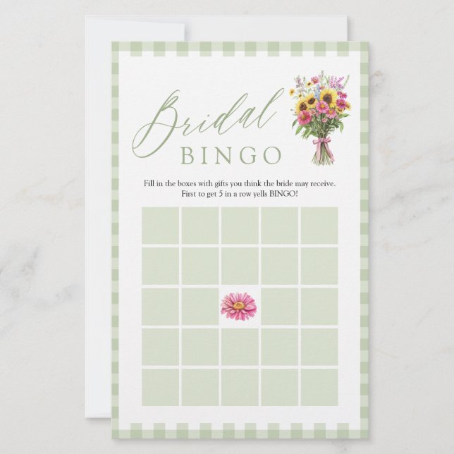 Sage Verse Markt Bruidsfeest Bingo Spel (Voorkant)