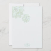 Sage vetplanten Cactus Trouwdouche Kaart (Achterkant)