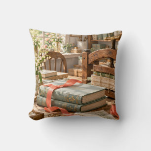 Sage Vintage Books Lintboekbindery Kussen