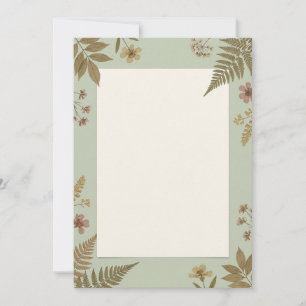 Sage Vintage Botanische Uitnodiging