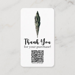Sage Vintage Cadeaukaart Aankoop QR Social Media C Visitekaartje