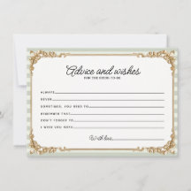 Sage Vintage Streep Bruidsfeest Advieskaart