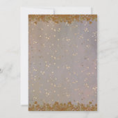 Sage Violet Goud Blush | Bloemenverlovingsfeest Kaart (Achterkant)