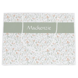 Sage Watercolor Wilde Bloem Florale Aangepaste Naa Groot Cadeauzakje