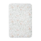 Sage Watercolor Wildebloem Bloemen Badmat (Voorkant Verticaal)