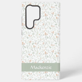 Sage Watercolor Wildebloem Bloemstuk Aangepaste Na Samsung Galaxy Hoesje