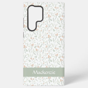Sage Watercolor Wildebloem Bloemstuk Aangepaste Na Samsung Galaxy Hoesje