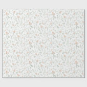 Sage Watercolor Wildflower Floral Cadeaupapier (Vlak)