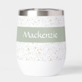 Sage Watercolor Wildflower Floral Custom Name (Achterkant)