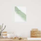 Sage Waterverf minimalistisch kalligrafie bruiloft Poster (Keuken)
