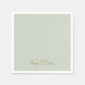 Sage Wedding Cocktail Servet (Voorkant)