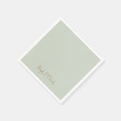 Sage Wedding Cocktail Servet (Hoek)