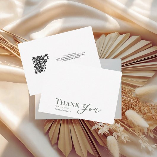 Sage Wedding Dank u kaart voor altijd begint