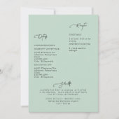 Sage Wedding Detail Uitnodiging (Voorkant)