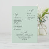 Sage Wedding Detail Uitnodiging (Staand voorkant)