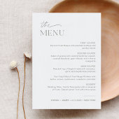 SAGE Wedding Dinner Menu 5x7 Kaart
