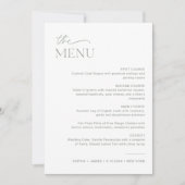SAGE Wedding Dinner Menu 5x7 Kaart (Voorkant)
