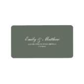 Sage Wedding Retour Adreslabels Etiket (Voorkant)