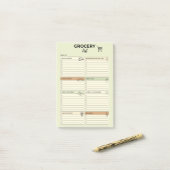 Sage Wekelijkse Boodschappenlijst - Post-it® Notes (Op bureau)