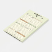 Sage Wekelijkse Boodschappenlijst - Post-it® Notes (Schuin)