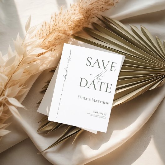 Sage Where Forever Begins Save The Date Aankondigingskaart