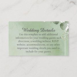 Sage Whisper Botanical Enclosure Cards Informatiekaartje