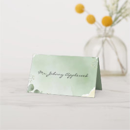 Sage Whisper Botanical Place Cards Plaatskaartje