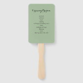 Sage Whisper Botanical Program Fans Handwaaier (Achterkant)