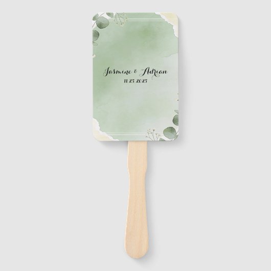 Sage Whisper Botanical Program Fans Handwaaier (Voorkant)