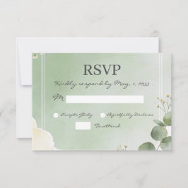 Sage Whisper Botanical RSVP Cards Kaartje