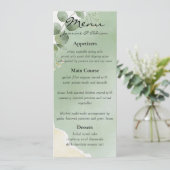 Sage Whisper Botanical Wedding Menu (Staand voorkant)