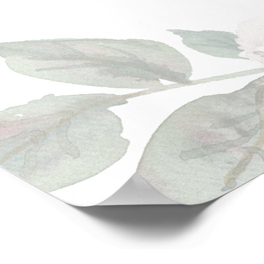 Sage & White - Bloemenpompoen Herfst Welkom Poster (Hoek)