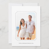 Sage White Blush Elegant Floral Wedding Foto Save The Date (Achterkant)