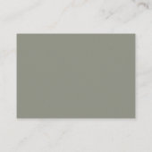 Sage White Blush Floral Wedding Website RSVP Informatiekaartje (Achterkant)