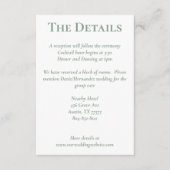 Sage White Blush Peach Floral Details Kaart (Voorkant)