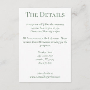 Sage White Blush Peach Floral Details Kaart