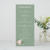 Sage White Blush Peach Floral Programme (Staand voorkant)