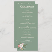 Sage White Blush Peach Floral Programme (Voorkant / Achterkant)