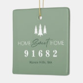 Sage White Home Sweet Home Foto Postcode Keramisch Ornament (Links)