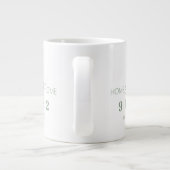 Sage White Home Sweet Home Gepersonaliseerde postc Grote Koffiekop (Achterkant)